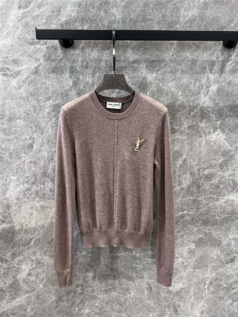 Y51 openwork cashmere sweater taupe