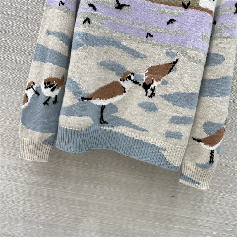 Ch**el seagull intarsia cashmere sweater