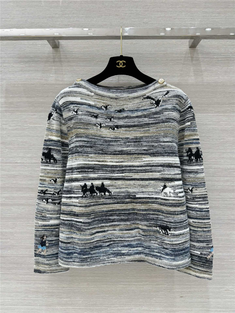 Ch**el desert intarsia cashmere sweater