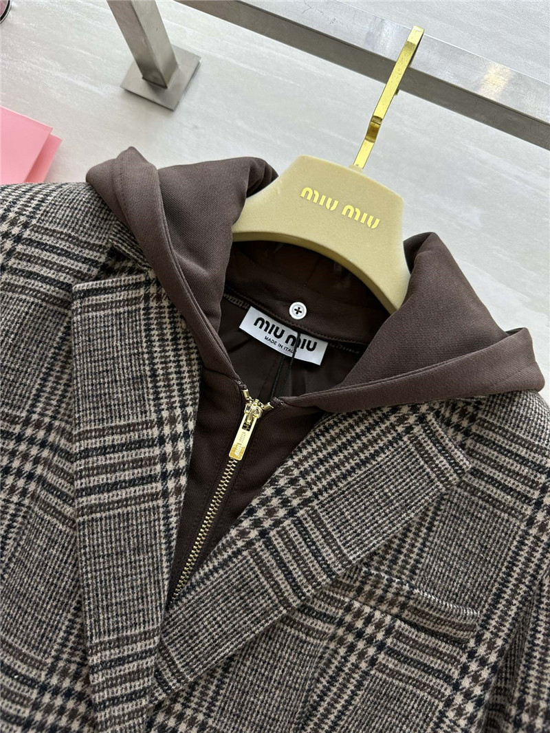 M1um1u hooded suit jacket