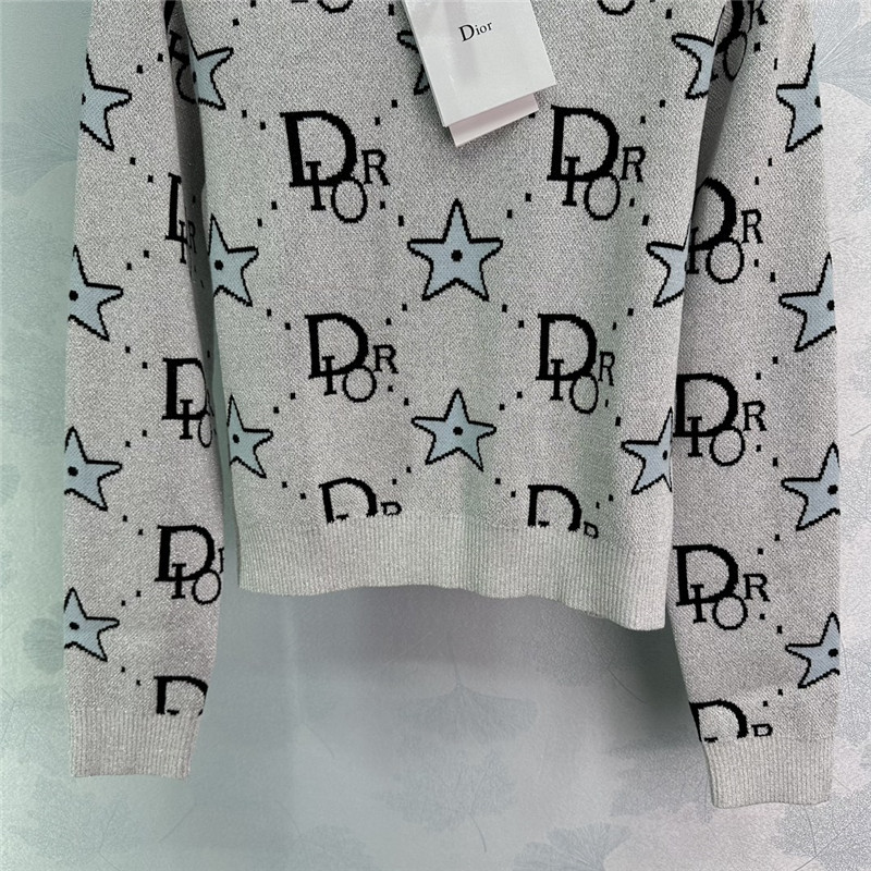 D10r oblique blend silk sweater grey