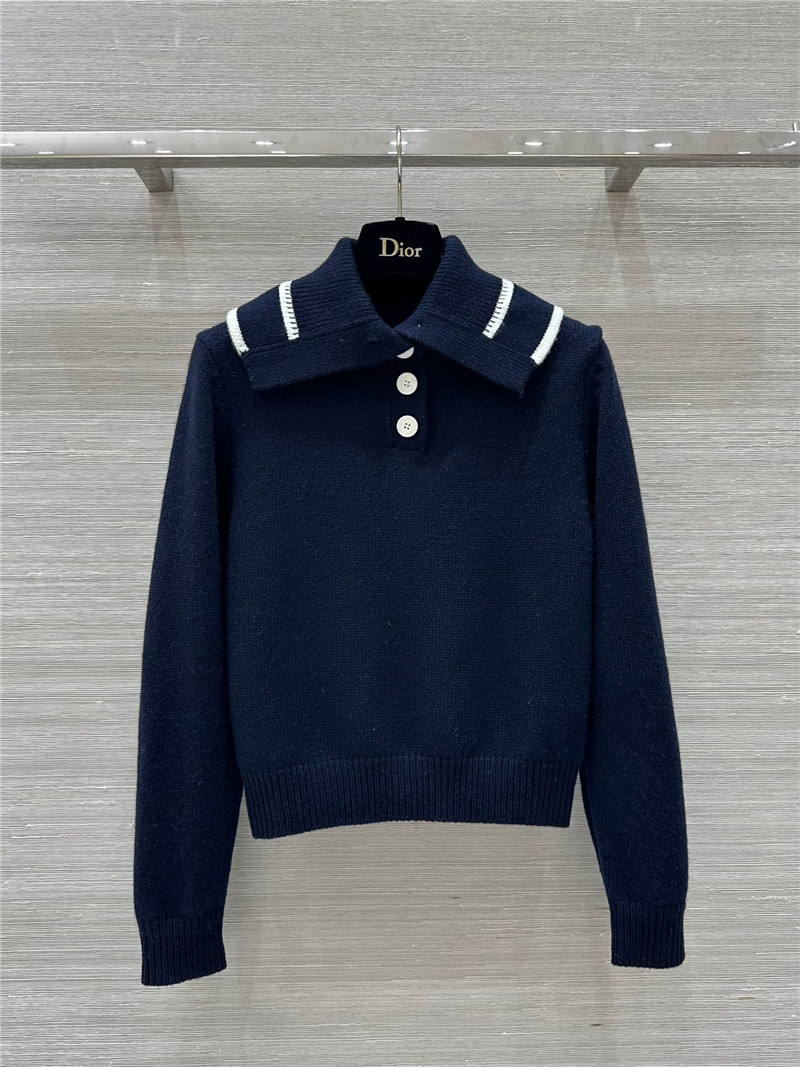 D10ralps wool knit sweater navy