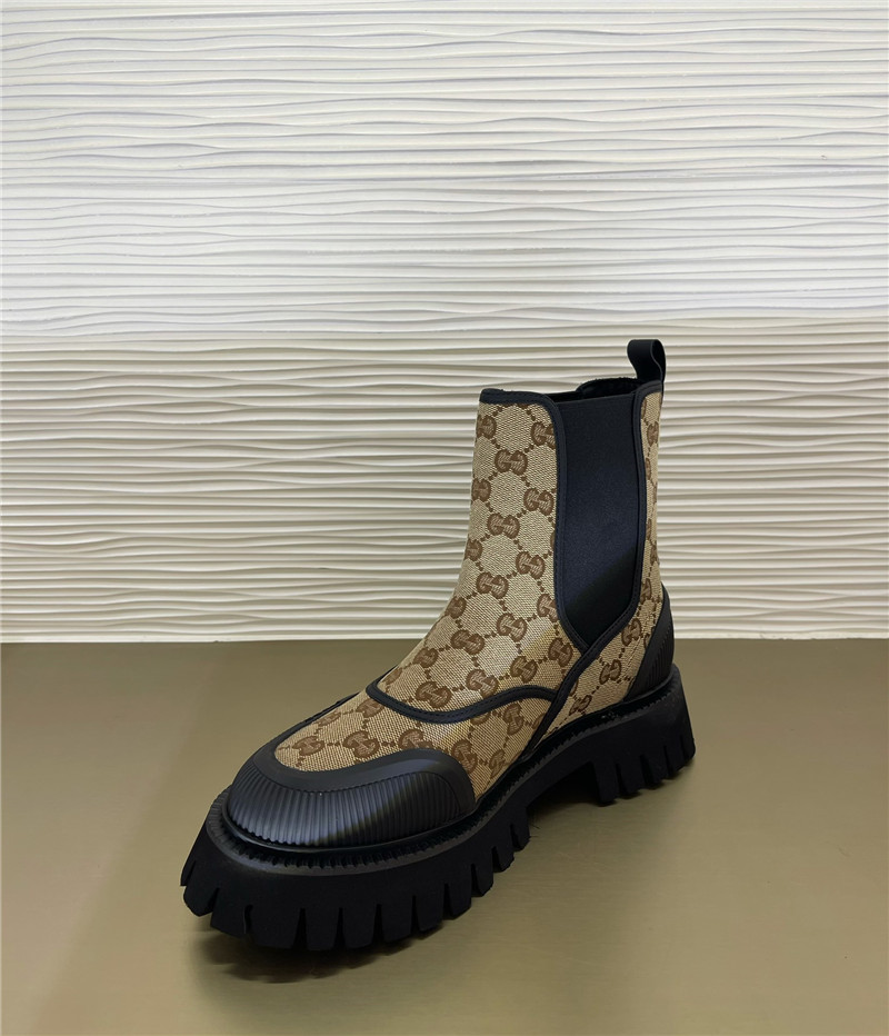 Gvc*1 gg monogram canvas chelsea boots
