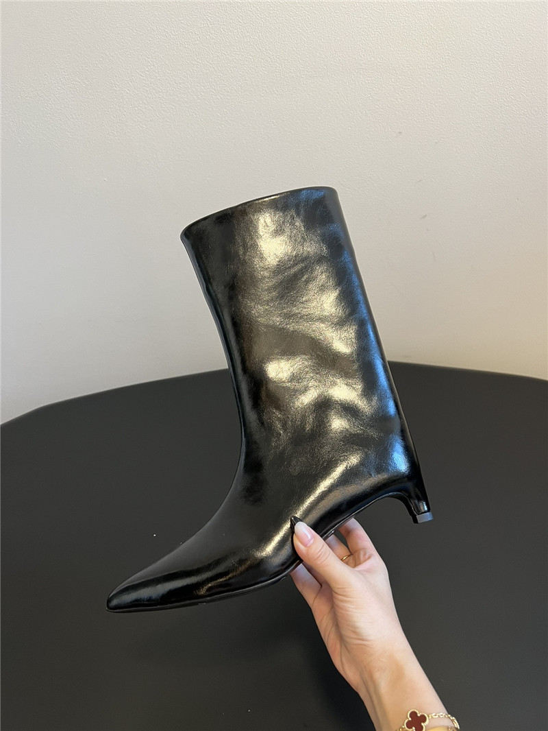 Jil Sander Black Calfskin Heel Boots