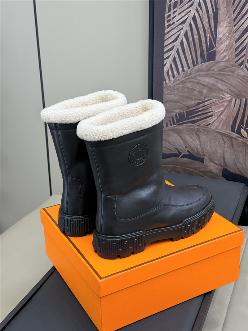 H**me5 journey black leather ankle boots