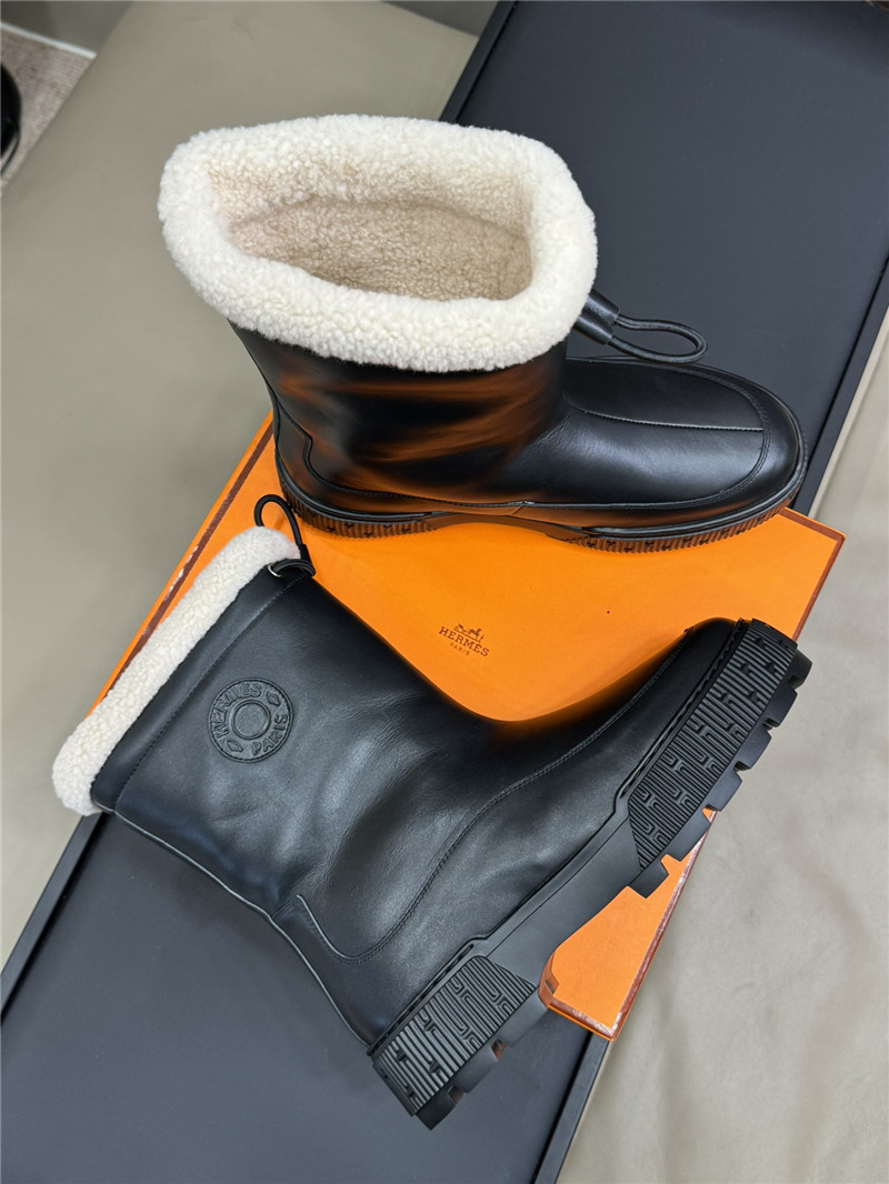 H**me5 journey black leather ankle boots
