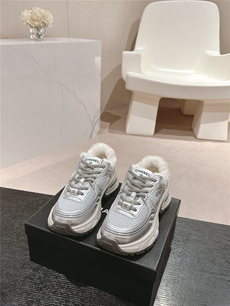 Ch**el logo winter platform sneakers