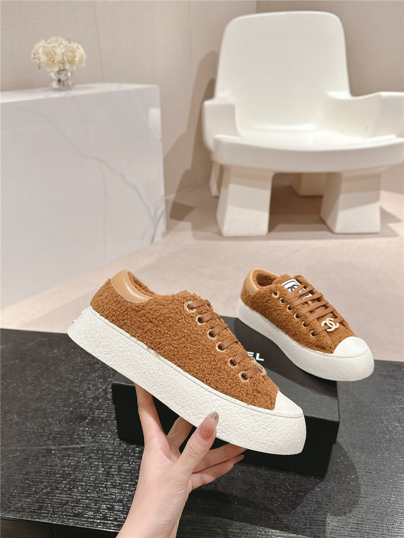 Ch**el wool low top sneakers brown