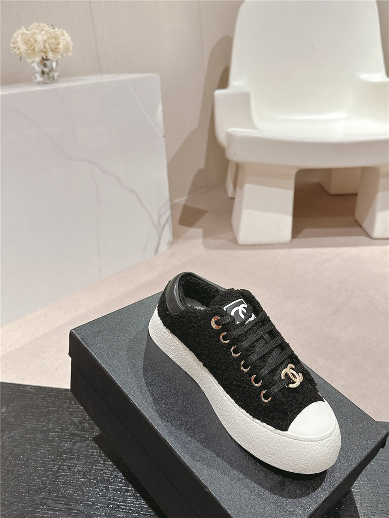 Ch**el wool low top sneakers black