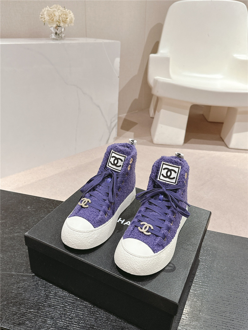Ch**el high top sneakers purple