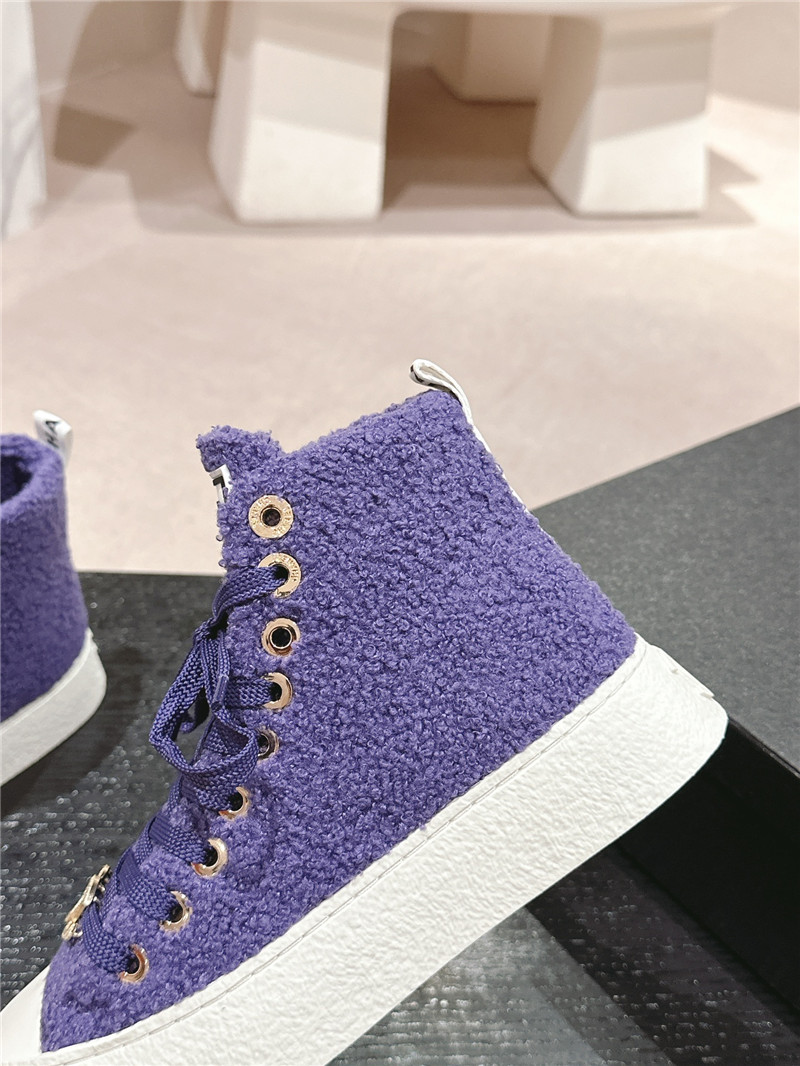 Ch**el high top sneakers purple
