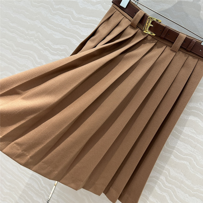 M1um1u midi length pleated skirt