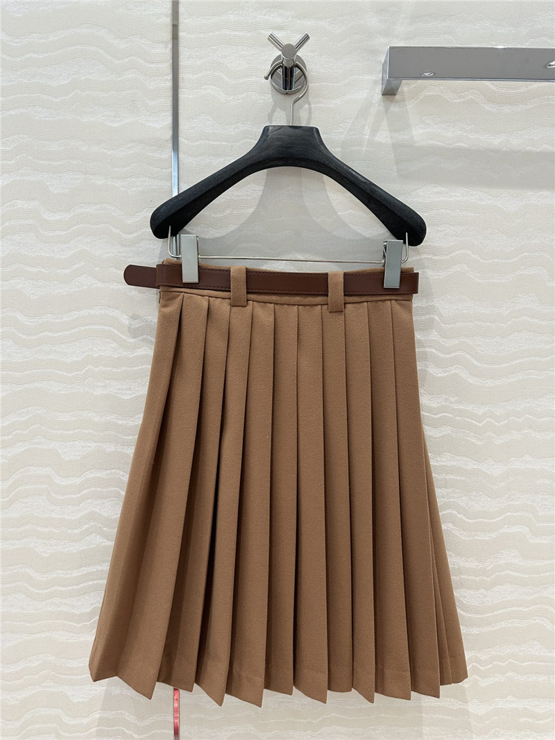 M1um1u midi length pleated skirt