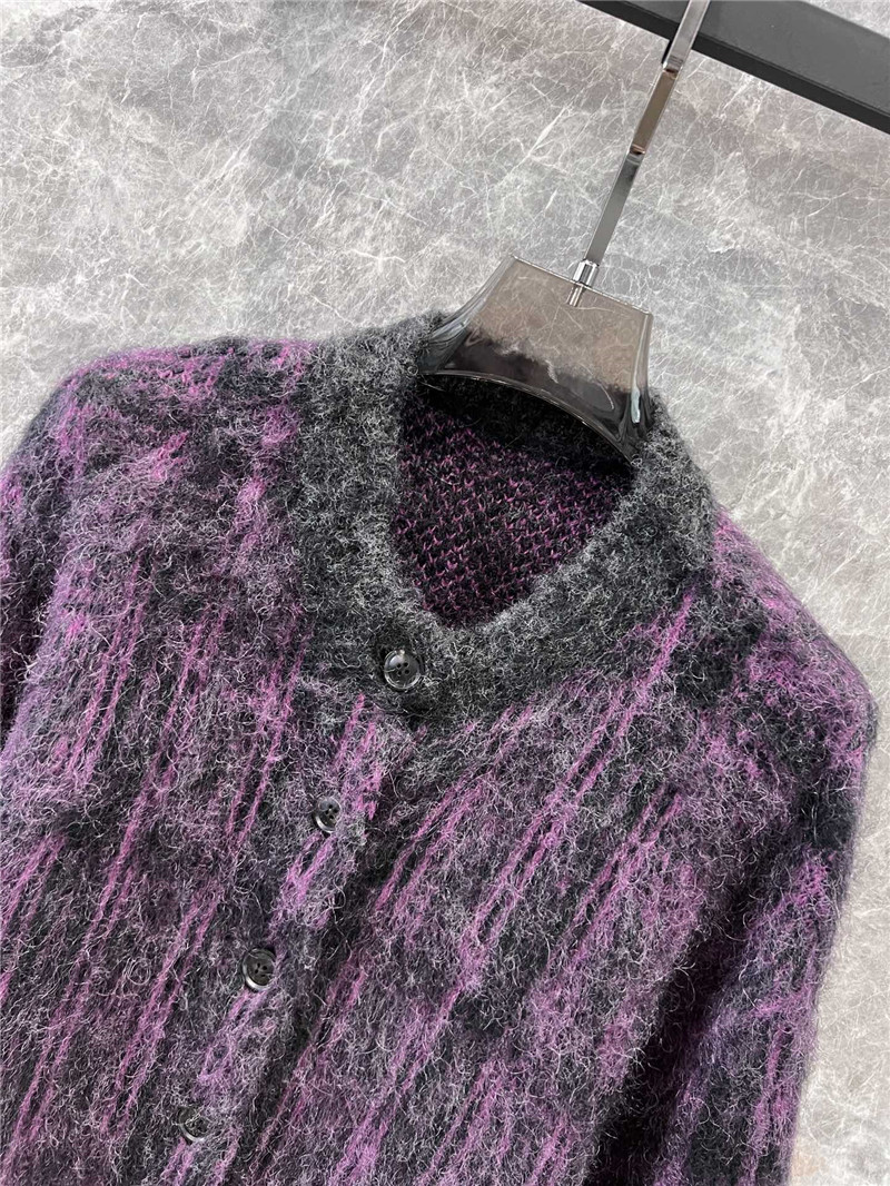 A1exa*der wang plaid mohair cardigan purple