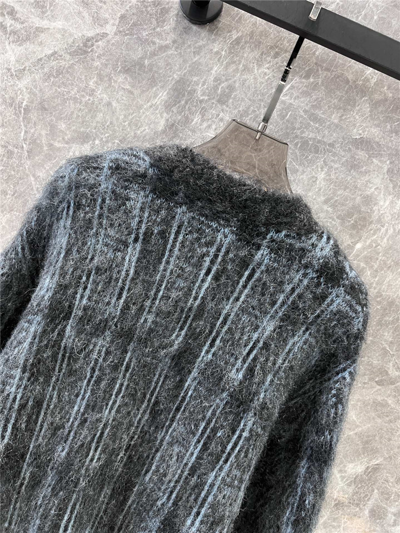 A1exa*der wang plaid mohair cardigan grey