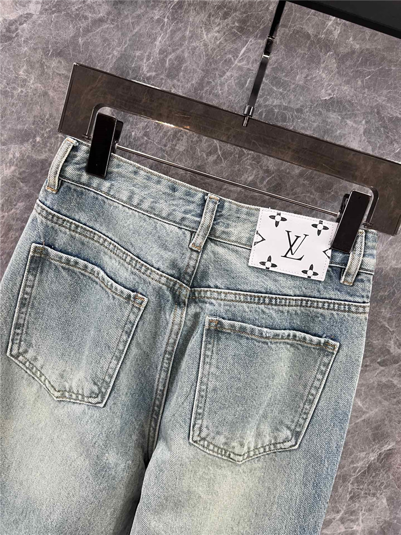 l0vis Vvtt0n lv rhinestone denim trousers