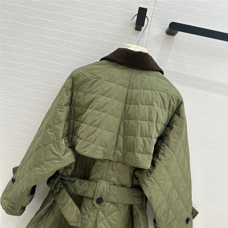 pra*a D1am0nd quilted trench coat