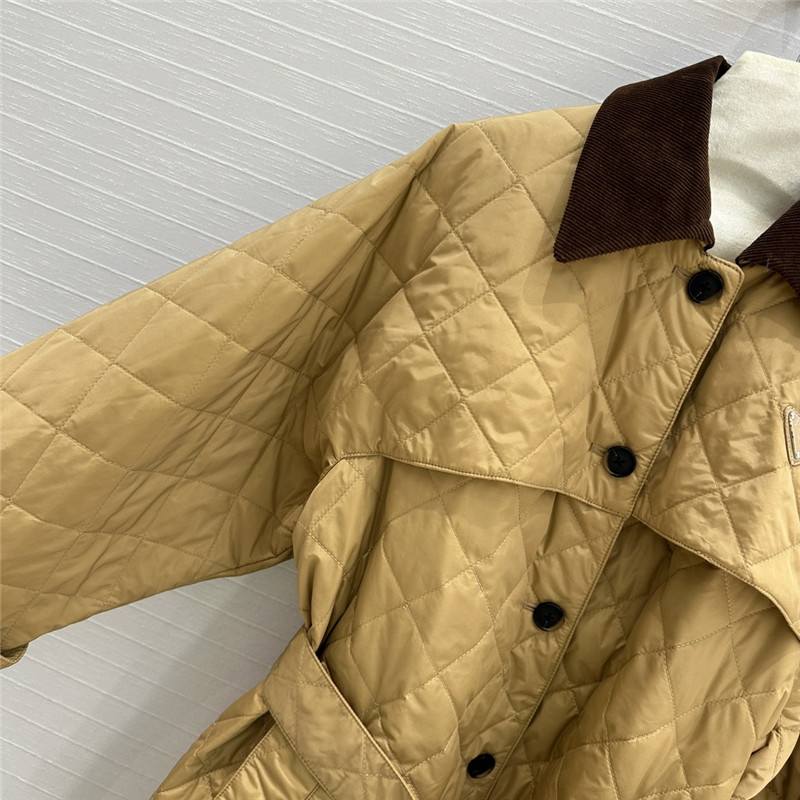 pra*a D1am0nd quilted trench coat