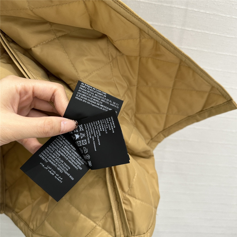 pra*a D1am0nd quilted trench coat