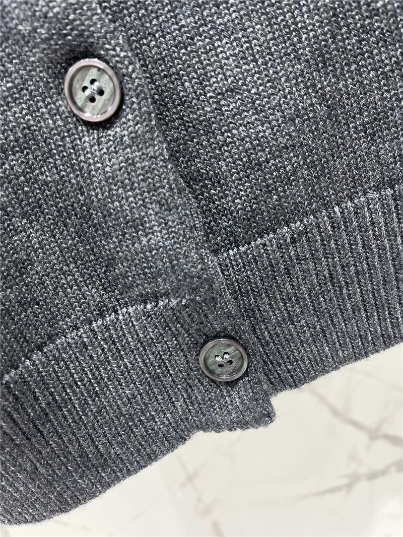 Va1e*ntin0 wool feather trim cardigan grey