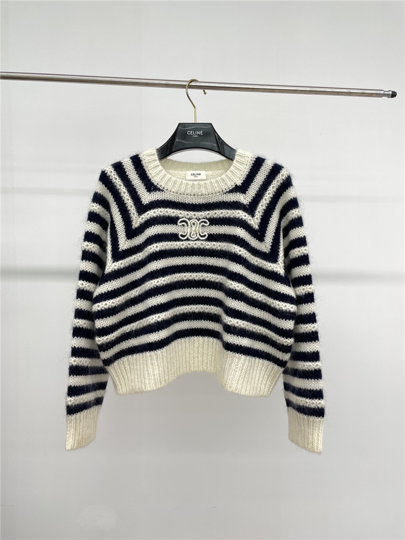 Ce1i*e marinière mohair and silk sweater