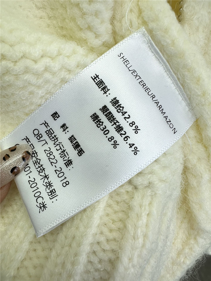 F**di fur-trim hooded zip sweater white