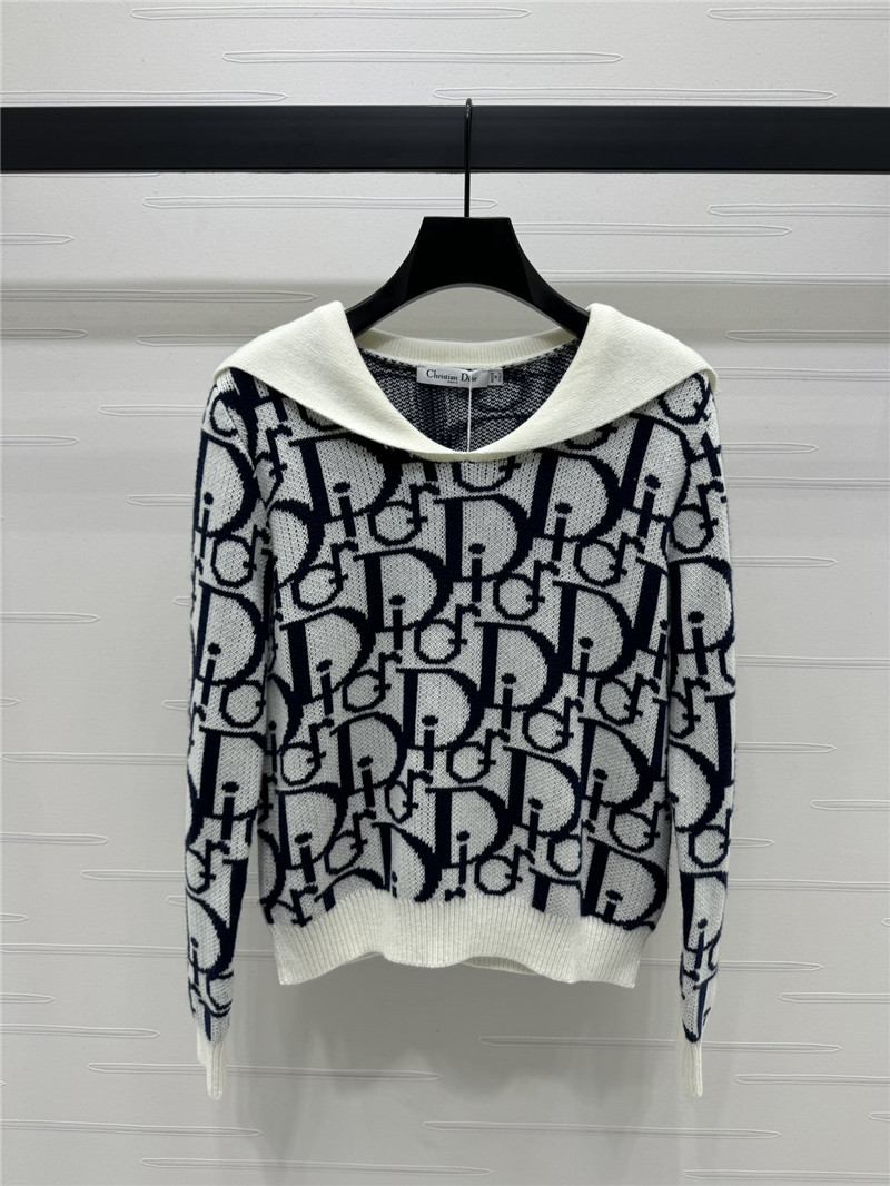 D10r sailor collar oblique sweater