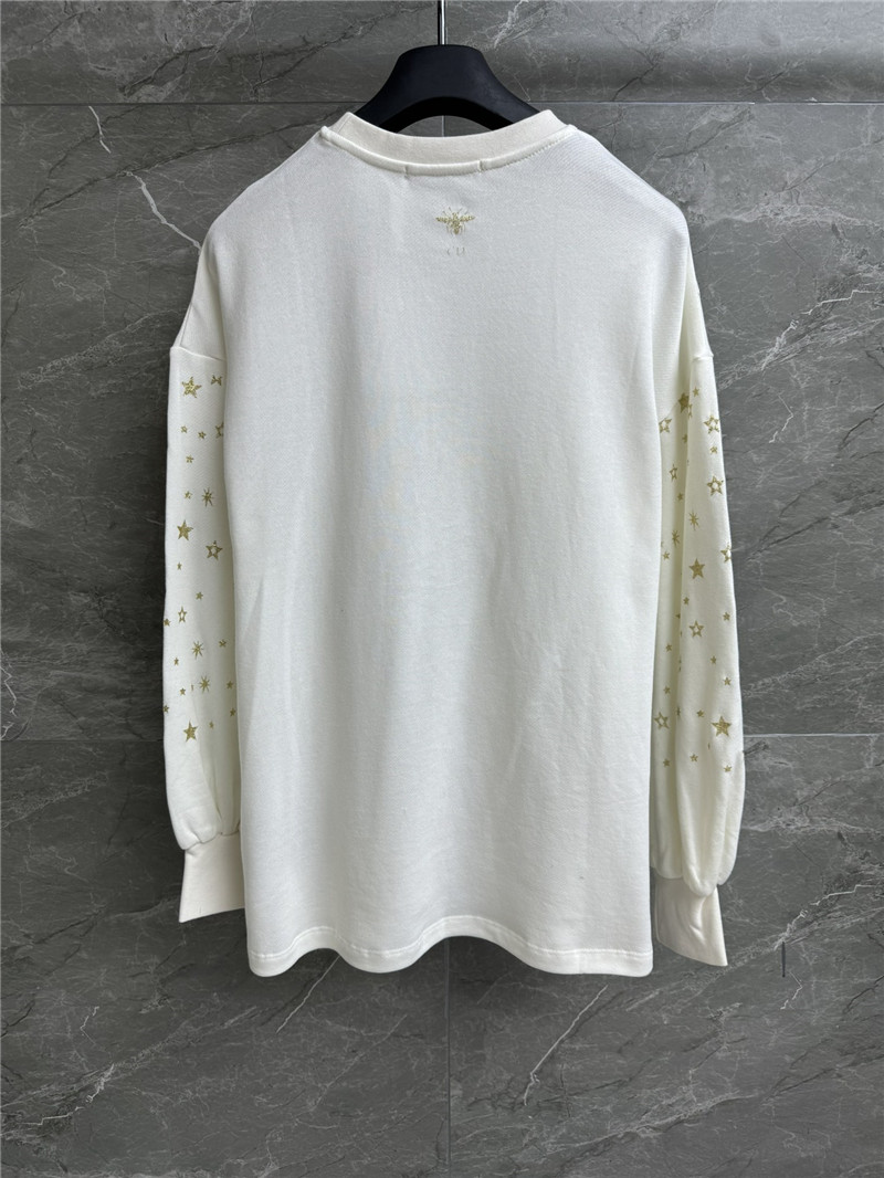 D10r starry cotton sweatshirt white
