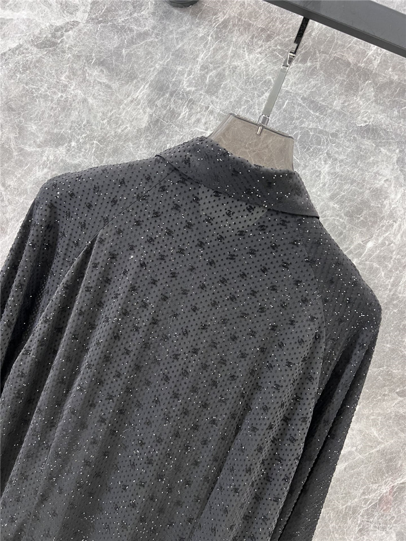 Ch**el lapel long sleeve shirt