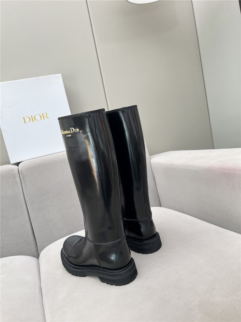D10r d-scots patent leather high boots