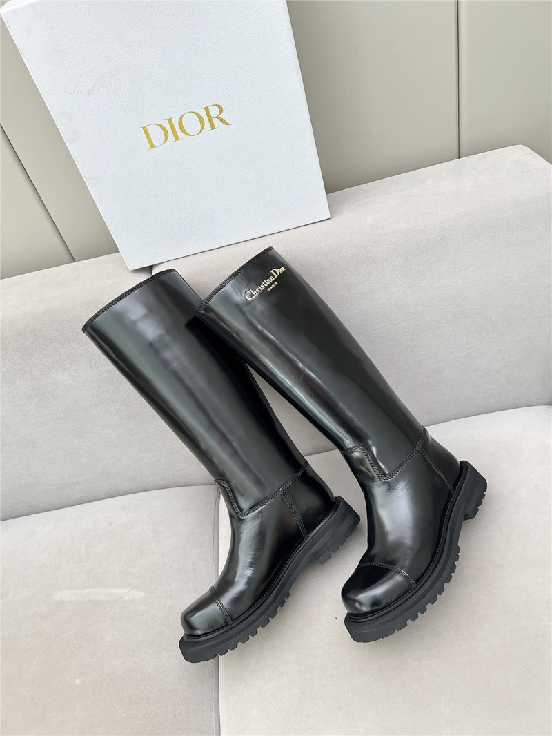 D10r d-scots patent leather high boots