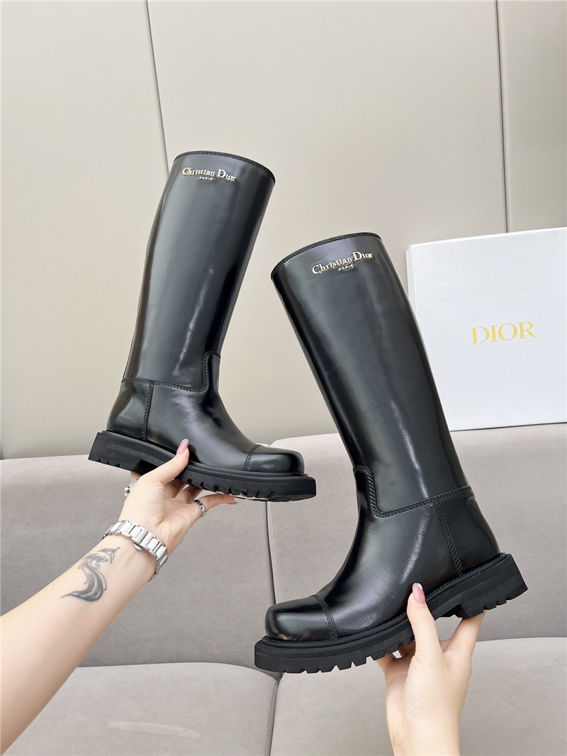 D10r d-scots patent leather high boots