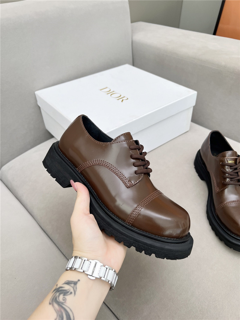 D10r carlo derby brown calfskin shoes