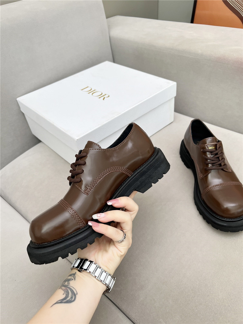 D10r carlo derby brown calfskin shoes