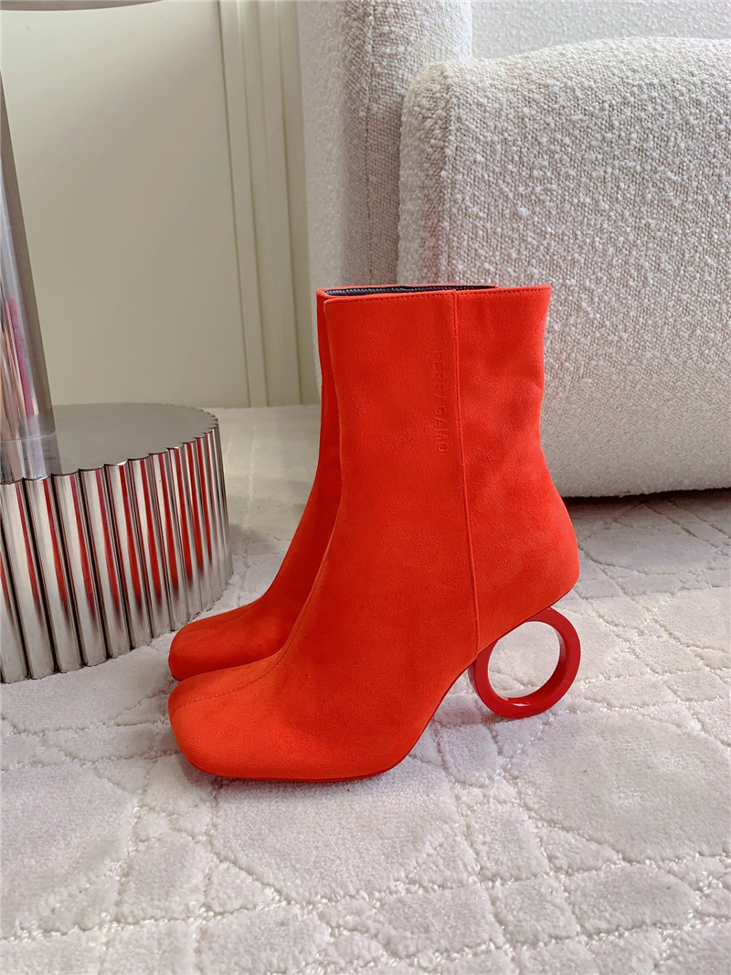 Ferragamo Rose Red Elina Calfskin Ankle Boots