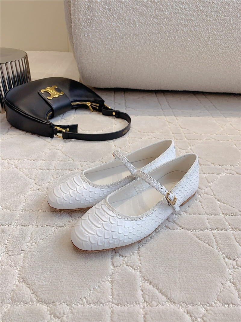 Ce1i*e white python mary-jane ballerinas