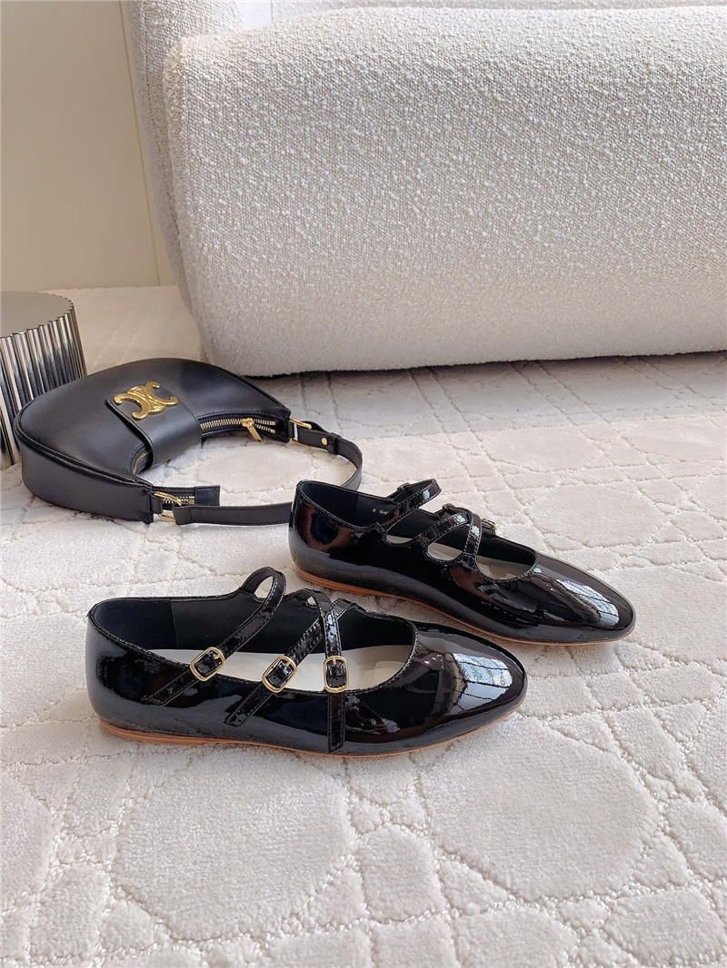 Ce1i*e babies ballerinas black patent calfskin