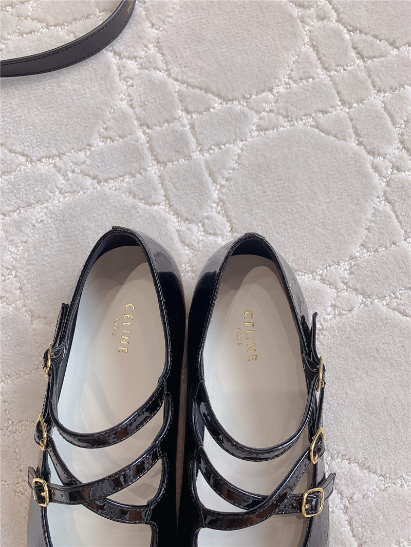 Ce1i*e babies ballerinas black patent calfskin