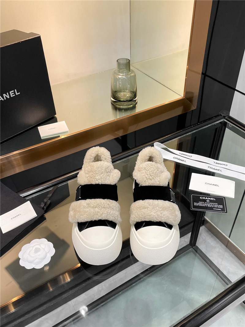 Ch**el velcro winter platform sneakers