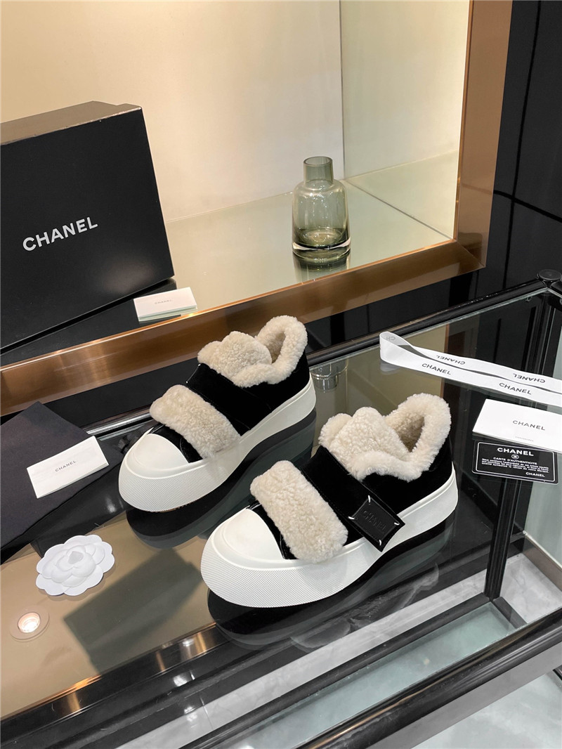 Ch**el velcro winter platform sneakers