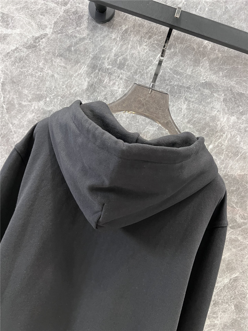 Bv*b*rry black equestrian knight cotton zip hoodie