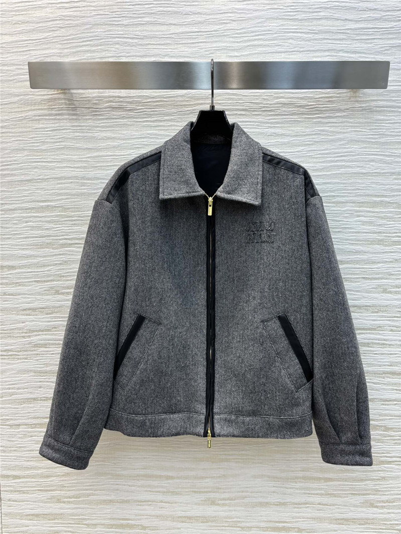 M1um1u contrast color jacket
