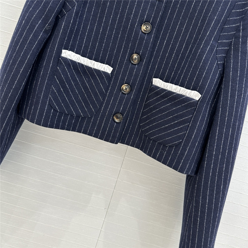 M1um1u vertical striped woolen suit