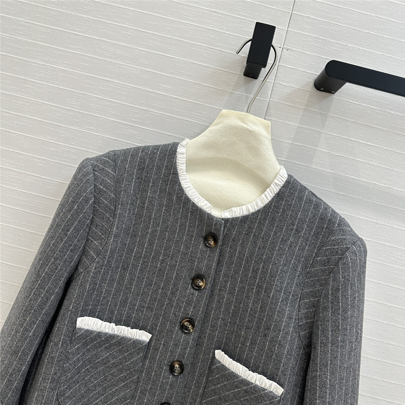 M1um1u vertical striped woolen suit
