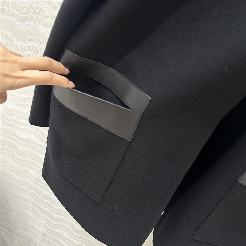 H**me5 hooded cashmere coat