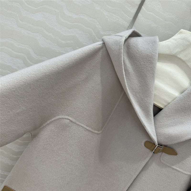 H**me5 hooded cashmere coat
