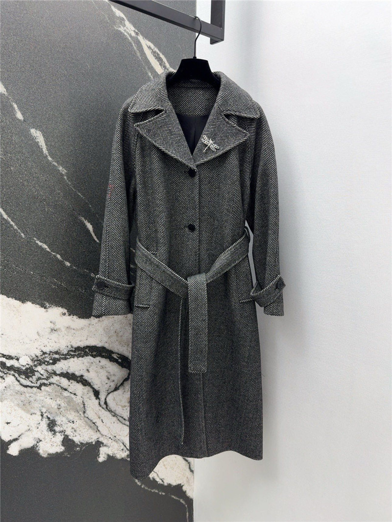 D10r herringbone long coat