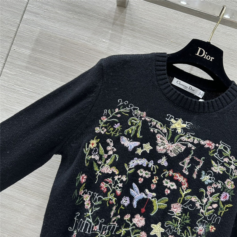 D10r knit multicolor sweater black