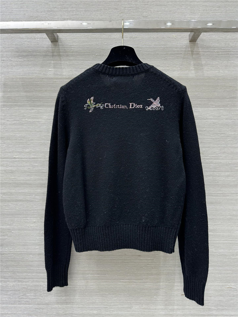 D10r knit multicolor sweater black
