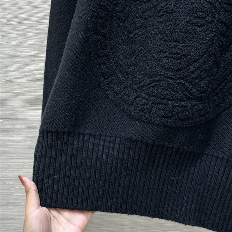 Versace Medusa Wool-Blend Sweater Black